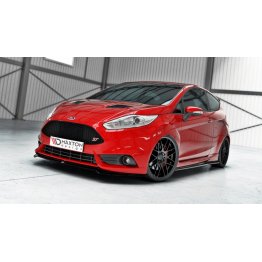 Накладка сплиттер на передний бампер вариант 5 на Ford Fiesta MK7 VII ST рестайл